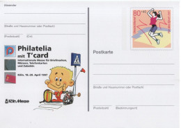 Germany Deutschland 1997 Koln Messe, Philatelia Mit T'card, Fur Den Sport - Cartes Postales - Neuves