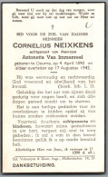 Bidprentje Deurne - Neixkens Cornelius (1890-1942) - Images Religieuses