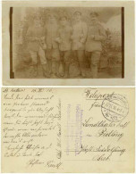 AK 1. WK 5 Soldaten Als Feldpost Gelaufen Feld-Rekr.Depot 1-3 Bayern 1916  (2593 - Briefe U. Dokumente