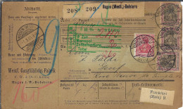ALLEMAGNE Ca.1905: Bulletin D'Expédition De Hagen Pour Genève (Suisse) - Lettres & Documents