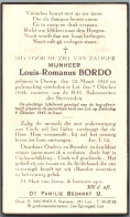 Bidprentje Dworp - Bordo Louis Romanus (1923-1943) - Andachtsbilder