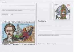 Germany Deutschland 1997 NAPOSTA, Killesberg, Schloss Lichtenstein, Wilhelm Hauff, Vom Fidcher Und Seiner Frau, Fish - Postcards - Mint