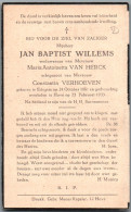 Bidprentje Edegem - Willems Jan Baptist (1861-1933) - Images Religieuses