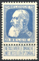 [** SUP] N° 76, 25c Bleu, Centrage Parfait - Fraîcheur Postale - Cote: 116€ - 1905 Thick Beard