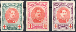 [* SUP] N° 132/34, Albert I, La Série Complète - Légère Trace - Cote: 100€ - 1914-1915 Croce Rossa