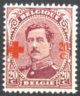 [** SUP] N° 155, 20c+20c Lilas-brun - Fraîcheur Postale - Cote: 135€ - 1914-1915 Red Cross