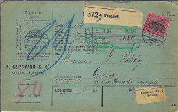 ALLEMAGNE Ca.1905: Bulletin D'Expédition De Dornach Pour Genève (Suisse) - Covers & Documents