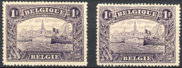 [** SUP] N° 145+145a, 1F L'Escaut, Les 2 Nuances - Fraîcheur Postale - Cote: 305€ - 1915-1920 Albert I.