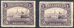 [** SUP] N° 145+145a, 1F L'Escaut, Les 2 Nuances - Fraîcheur Postale - Cote: 305€ - 1915-1920 Albert I