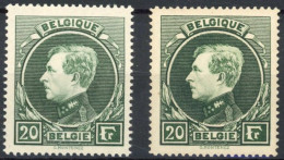 [** SUP] N° 290A/90B, 20F Vert, Les 2 Nuances. Bon Centrage - Fraîcheur Postale - Cote: 1525€ - 1929-1941 Gran Montenez