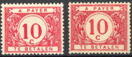 [** SUP] TX27-cu, 10c Rouge-carmin Avec Valeur Fortement Déplacée (joint Normal) - Stamps