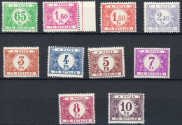 [** SUP] TX56/65, La Série Complète - Grande Fraîcheur - Cote: 75€ - Postzegels