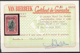 [** SUP] N° 93A, 1921/5F 'Congo Belge' Typo, Certificat Photo - Fraîcheur Postale - Cote: 475€ - Ongebruikt