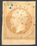 Delcampe - [O B/TB] N° 13B, 10c Brun-clair, TB Margé Avec Bdf (point Clair)- TB Obl étoile En Bleu - Cote: 190€ - 1853-1860 Napoléon III