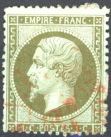 [O SUP] N° 19, Centrage Correct - TB Obl Rouge Càd Des Imprimés - Cote: 65€ - 1862 Napoleon III