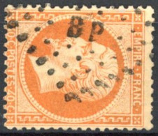 [O TB] N° 23b, 40c Orange Vif - TB Obl Centrale 'BP' - 1862 Napoleon III