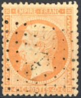 [O TB] N° 23, 40c Orange - TB Obl Centrale 'Ancre' - Cote: 30€ - 1862 Napoléon III