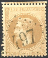[O SUP] N° 28A, Type I - Superbe Obl 'GC497' Blaymard (rare) - 1863-1870 Napoléon III Lauré