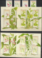 Sao Tome E Principe  2002  Flowers,Orchids Set & Sheets MNH - Orchideen