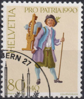 1990 Schweiz Pro Patria, Ausrufbilder, Scherenschleifer, ⵙ Zum:CH B229, Mi:CH 1419, Yt: CH 1345 - Used Stamps