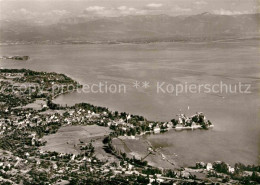 72694069 Wasserburg Bodensee Halbinsel Alpenkette Fliegeraufnahme Wasserburg - Wasserburg (Bodensee)