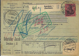 ALLEMAGNE Ca.1908: Bulletin D'Expédition De Zwickau Pour Genève (Suisse) - Lettres & Documents