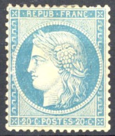 [(*) SUP] N° 37, 20c Bleu, TB Centrage - Superbe - Cote: 120€ - 1870 Siège De Paris