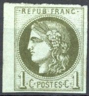[(*) SUP] N° 39A, 1c Olive (report 1), Belles Marges Et Bdf - Grande Fraîcheur - Cote: 150€ - 1870 Emisión De Bordeaux