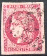 [O SUP] N° 49d, 80c Groseille, Belles Marges - Signé Calves - Cote: 550€ - 1870 Emisión De Bordeaux