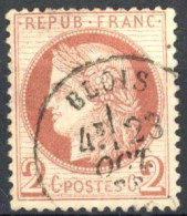 [O SUP] N° 51, 2c Rouge-brun - Superbe Obl Càd 'Blois' - 1871-1875 Cérès