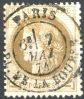 [O SUP] N° 52, 4c Exceptionnelle Nuance Ocre Et Obl Concours De Paris - 1871-1875 Ceres