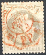 [O SUP] N° 52, 4c Gris - Superbe Obl Càd Rouge Des Imprimés - Cote: 75€ - 1871-1875 Ceres