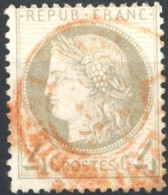 [O SUP] N° 52, 4c Gris - Superbe Obl Càd Rouge Des Imprimés - Cote: 75€ - 1871-1875 Cérès