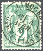 [O SUP] N° 72, 2c Vert Type II Obl Concours Et Signé. Luxe - Cote: 45€ - 1876-1898 Sage (Tipo II)