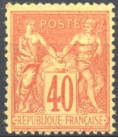 [** SUP] N° 94, 40c Orange (II) - Fraîcheur Postale - Cote: 260€ - 1876-1898 Sage (Tipo II)