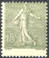 [* SUP] N° 130-cu, 15c Vert-gris - Format étroit (piquage à Cheval) - 1903-60 Sower - Ligned