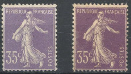 [** SUP] N° 136+136c, 35c Violet Clair Et Violet Foncé - Fraîcheur Postale. Le Violet Clair Signé Calves - Cote: 930€ - 1903-60 Sower - Ligned