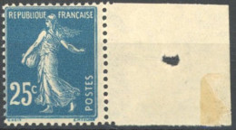 Delcampe - [** SUP] N° 140s, 25c Bleu - Impression Recto Verso - 1903-60 Semeuse Lignée