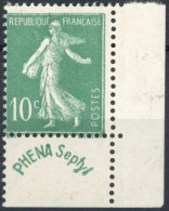 [** SUP] N° 188, 10c Vert, Phena Sephyl - Fraîcheur Postale - Cote: 65€ - 1903-60 Semeuse A Righe