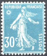 [* SUP] N° 192-cu, 30c Bleu - Superbe Halo Sous 'REP' - 1903-60 Semeuse Lignée