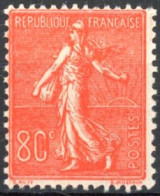 [** SUP] N° 203a, 80c Rouge - 8c Au Lieu De 80c - Cote: 200€ - 1903-60 Säerin, Untergrund Schraffiert