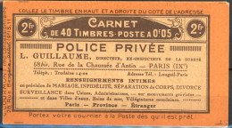 [** SUP] Carnet 158-C2, Police Privée - Le Carnet Complet - Cote: 155€ - Autres & Non Classés