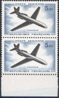 [** SUP] PA40-cu, 5f Caravelle En Paire - Avion Coupé (timbre 2) - Autres & Non Classés