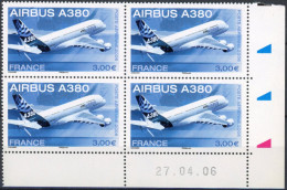 [** SUP] PA69, Airbus A380 En Bloc De 4 - Coin Daté (faciale : 12€) - Altri & Non Classificati