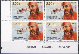 [** SUP] PA72, Louis Blériot En Bloc De 4 - Coin Daté (faciale : 8€) - Altri & Non Classificati