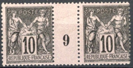[**/* SUP] N° 103, 10c Noir/lilas, Trace Sur Bdf (timbres **) - Millesime 9 - Cote: 115€ - Millesimes