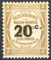 [** SUP] N° 49, 20c/30c Bistre, La Bonne Valeur - Fraîcheur Postale - Cote: 85€ - Altri & Non Classificati