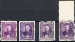 [** SUP] N° 68+68b+68c+68d, 25c Violet - Nuances Et Types - Cote: 18€ - Unused Stamps