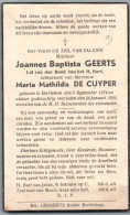 Bidprentje Emblehem - Geerts Joannes Baptista (1874-1938) - Andachtsbilder