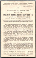 Bidprentje Emblem - Govaerts Maria Elisabeth (1865-1946) - Devotion Images